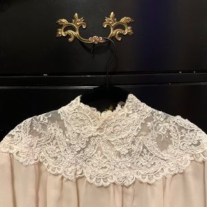Vintage Cream Lace Blouse